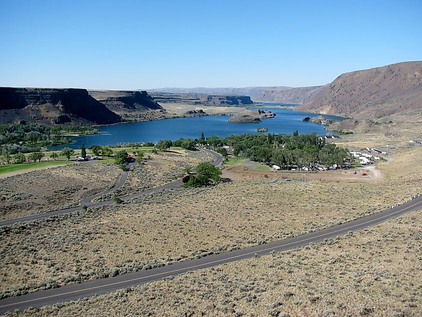 Soap Lake, Washington, on the shores of Soap Lake.