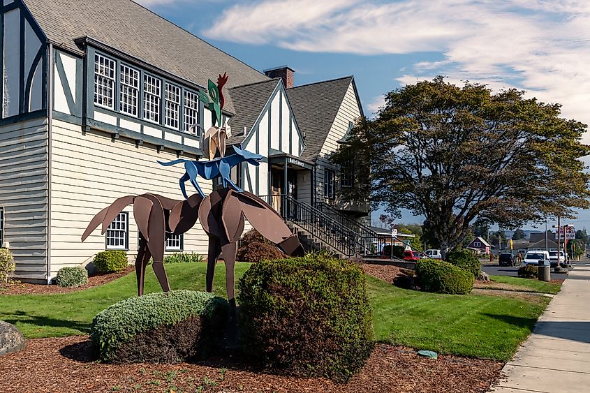 A sculpture in Raymond, Washington