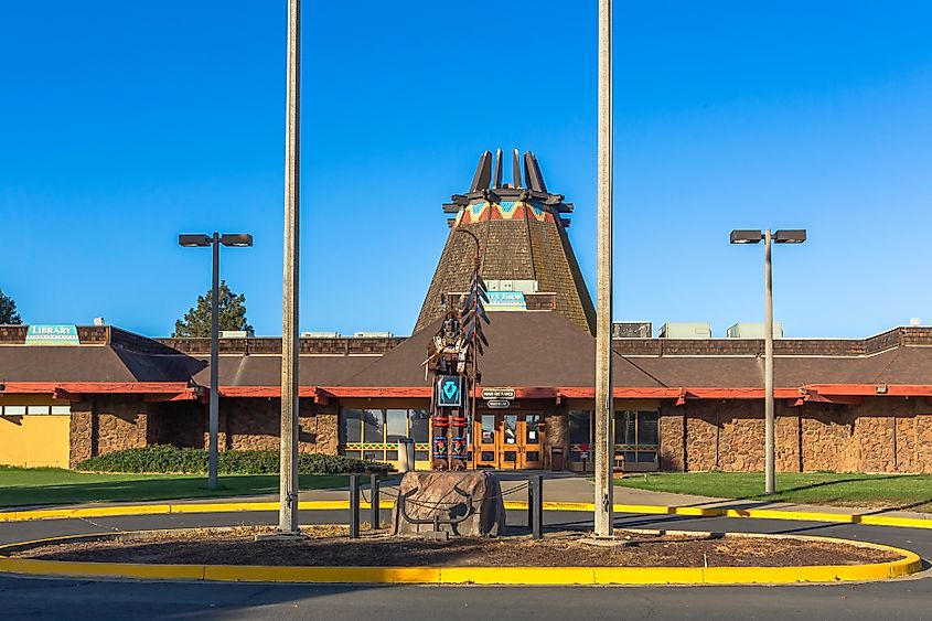 Yakama Nation Cultural Center building in Toppenish, Washington
