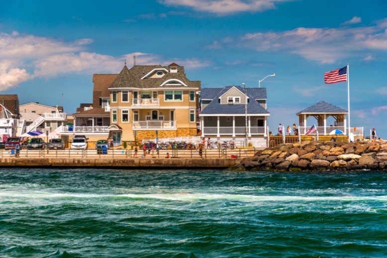 House and ocean at Point Pleasant Beach