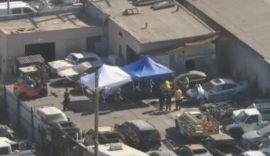 3 charged with premeditated murder after body found in burned car at South LA tow yard