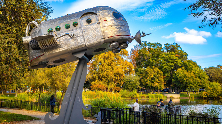 Futuristic art installations at Southside Park