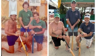 Three friends celebrate 50 Years at San Diego's Over-the-Line tournament