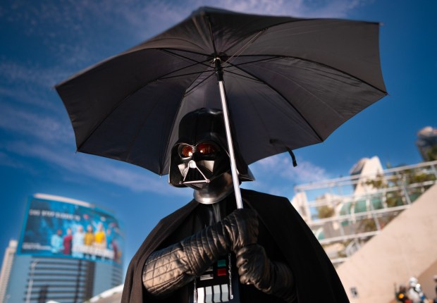 Jamie Tobit from Bonita California, is cosplaying as Darth Vader from Star Wars at Comic-Con 2026. The annual event is held at the San Diego Convention Center in San Diego, CA, from July 22nd to 26th, 2026. (Nelvin C. Cepeda / The San Diego Union-Tribune)