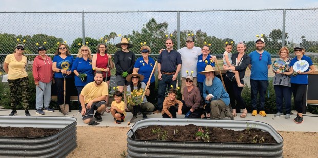 Lions Club plants pollinator garden
