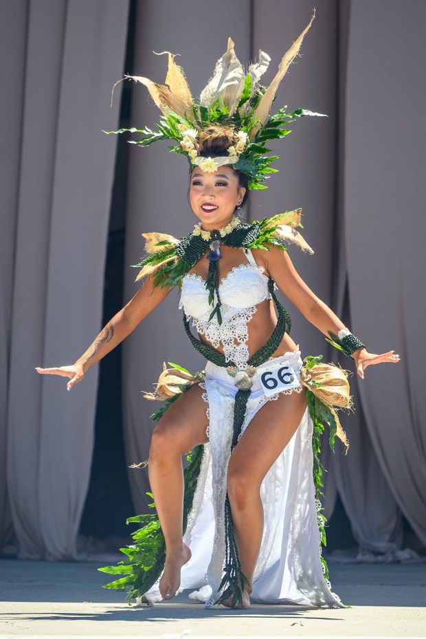 Kalea Minabe, from Te Rahiti Nui school, is one of the dancers who will take part in the 2026 Heiva San Diego, a Polynesian dance and drumming competition running July 31 through Aug. 2 at Harrah's Resort Southern California in Valley Center. (Bryson Kim)