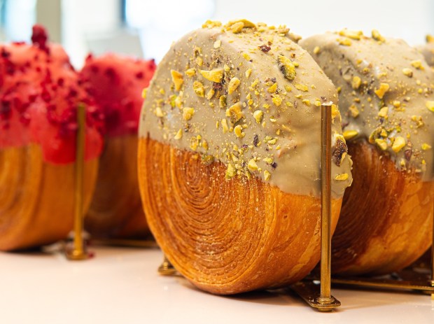Sweet and savory dipped spiral croissants are a specialty at Desserts by Clément, with locations in Pacific Beach and Del Mar. (Voila Creative Agency)