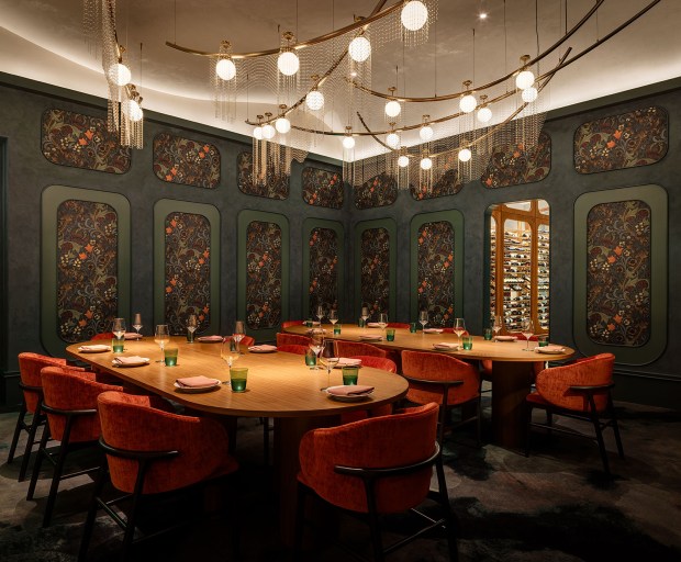 The Mattisse Room, a 24-seat private dining room at Fleurette restaurant in San Diego. (Zack Benson)