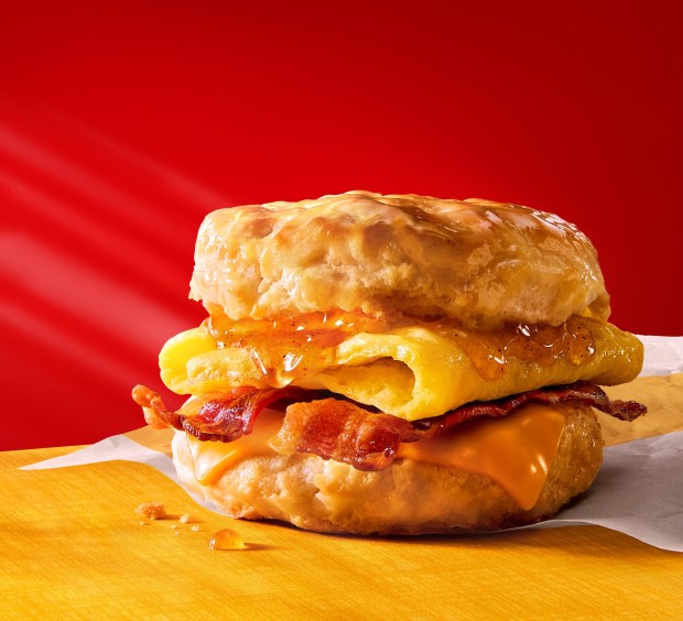 The new Honey Brown Butter Bacon Egg & Cheese Biscuit at McDonald's restuarants. (McDonald's)