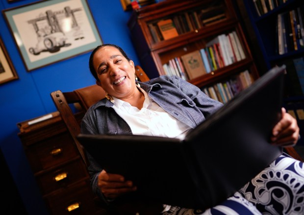 Yvette Porter-Moore, 58, is employed at San Diego High School, where she graduated as part of the Class of 1986. She serves as the school's historian and has an office on campus. (Nelvin C. Cepeda / The San Diego Union-Tribune)