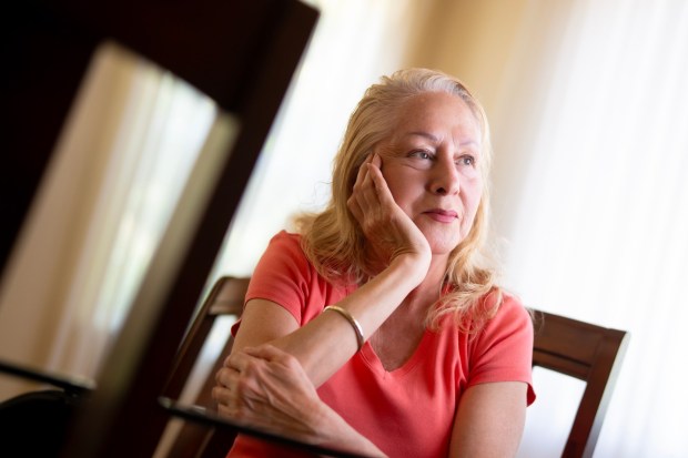 At her home on Tuesday, May 19, 2026, in Escondido, CA, Connie Rascon Gunther, 67, a retired project manager for aerospace and currently working as a local business owner. (Nelvin C. Cepeda / The San Diego Union-Tribune)