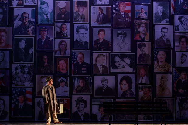 Tenor Andy Acosta as Timothy Laughlin in the San Diego Opera's presentation of Up Until Now's touring production of the opera "Fellow Travelers," which played July 10-12 at the Balboa Theatre in San Diego. (Karli Cadel)