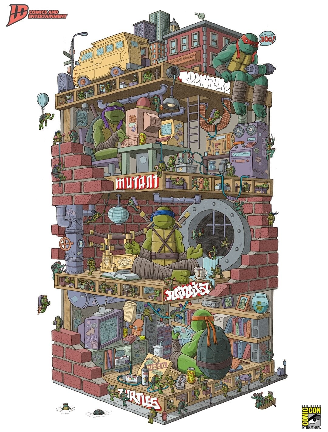 Teenage Mutant Ninja Turtles Lithograph Idw