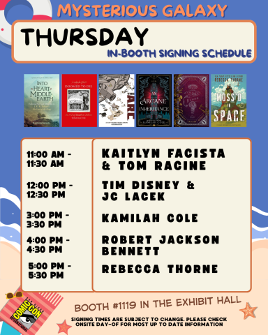 Mysterious Galaxy San Diego Comic-Con 2026 Signings
