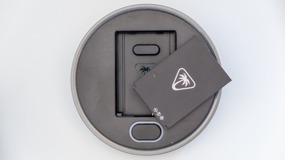 Turtle Beach Stealth Pro 2 review, showing the charging dock with battery on top