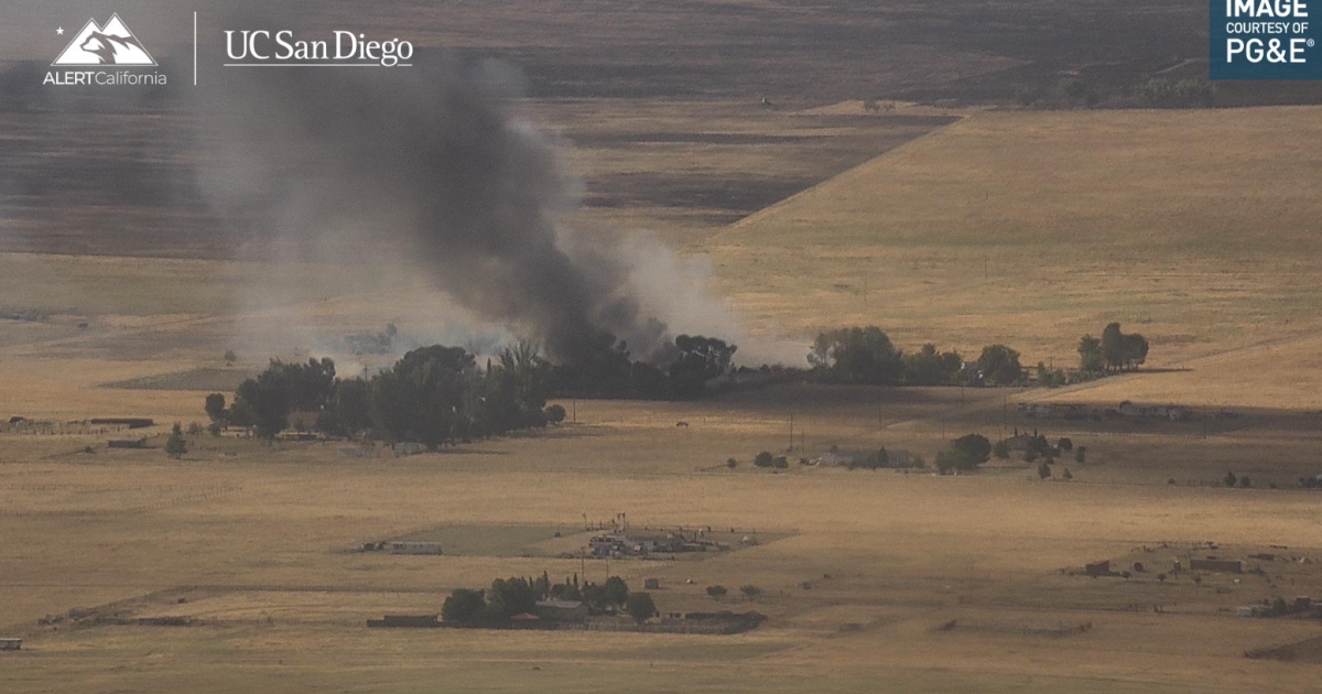 Firefighters battle structure fire in California Valley