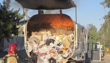 Bakersfield garbage truck fire tied to hazardous waste in trash