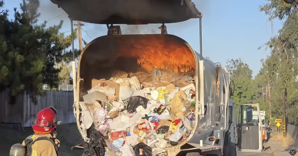 Bakersfield garbage truck fire tied to hazardous waste in trash
