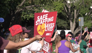 Nurses protest Dignity Health layoffs, warn of patient care risks