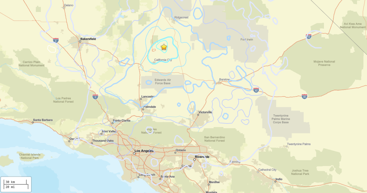 4.3 magnitude earthquake strikes east of Bakersfield
