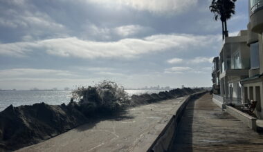 High tides provide glimpse into rising sea levels. A Long Beach neighborhood is on the front lines