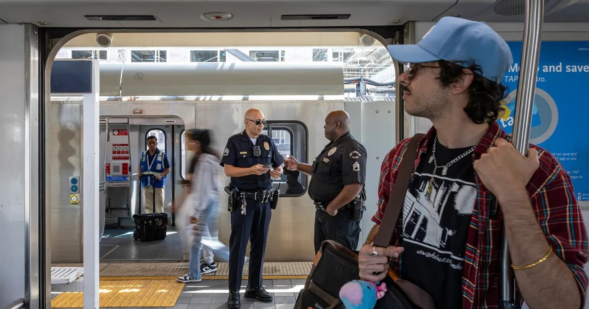 Riders on Metro Board