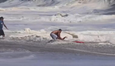 Father of boy rescued from pounding California surf says he is beyond grateful to teen lifeguard