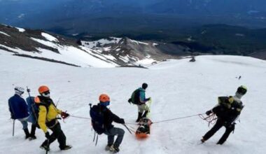 Woman falls length of 5 football fields down a California volcano