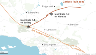 Earthquakes north of L.A. appear to be on or close to San Andreas, Garlock faults