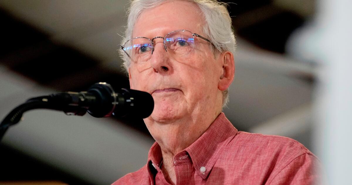 McConnell says a fall led to his hospitalization