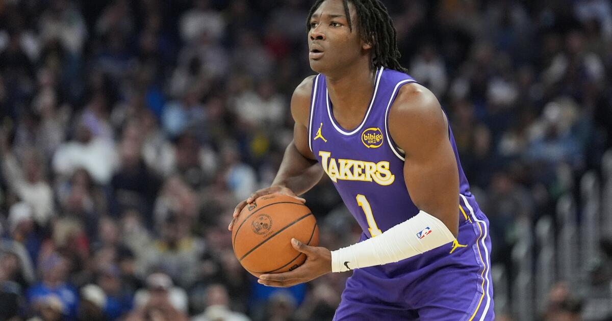 Adou Thiero sidelined by wrist injury before Lakers win summer league game with Spurs