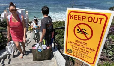 2,000-gallon sewage spill shuts down Laguna's Thalia Street Beach