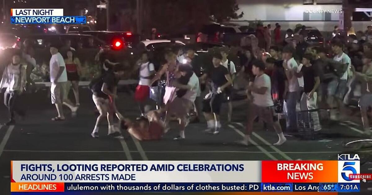 Holiday unrest in Newport Beach leads to closures, looting, arrests