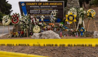 Widow of L.A. County deputy killed in grenade blast files lawsuit