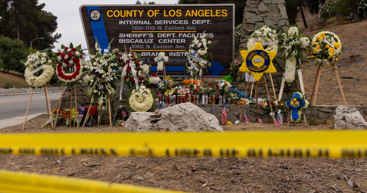 Widow of L.A. County deputy killed in grenade blast files lawsuit