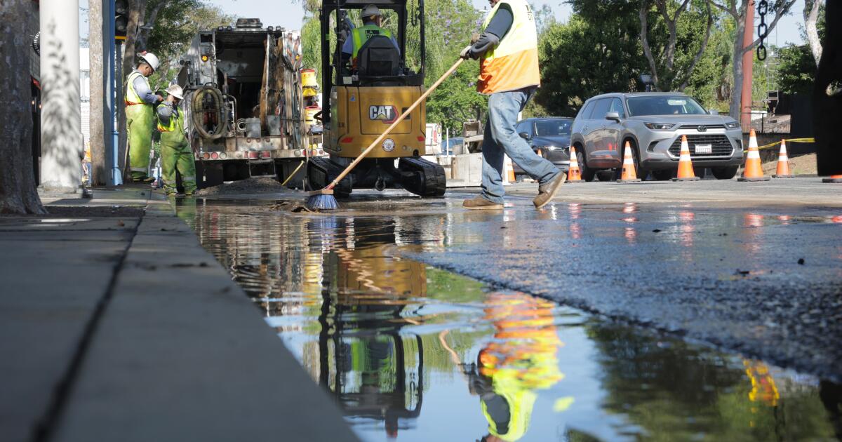 Sunset Boulevard will be open Saturday after completion of water leak repairs