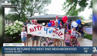 Council Bluffs neighborhood parade revived; patriotic art unveiled in Oakland