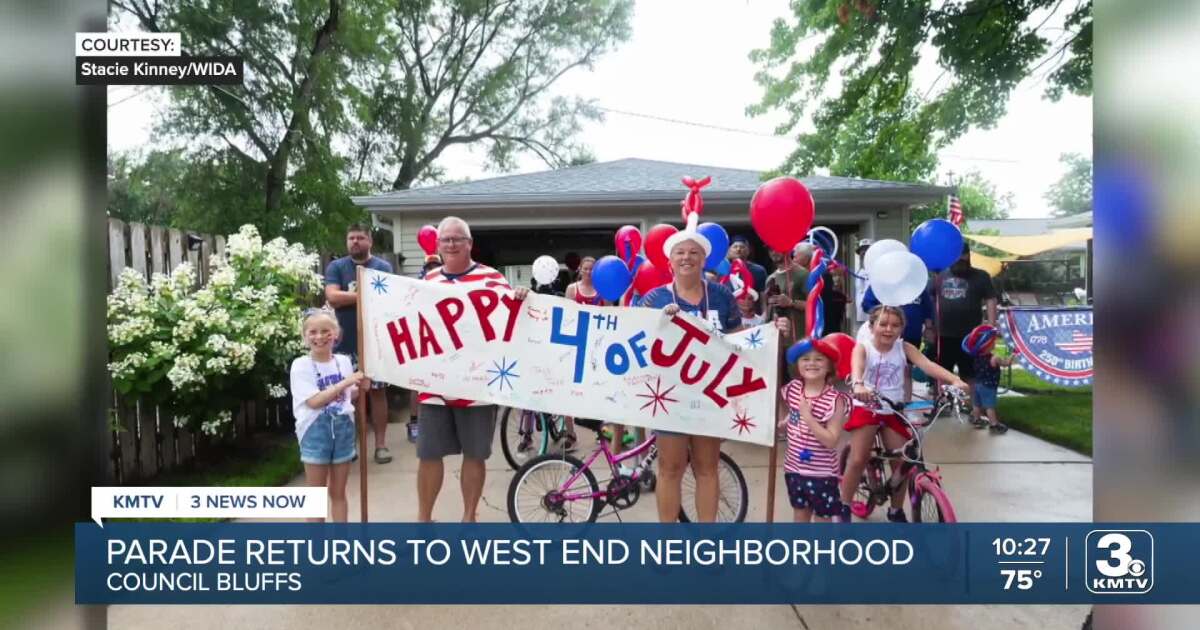 Council Bluffs neighborhood parade revived; patriotic art unveiled in Oakland