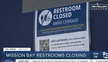 San Diego closes nearly half of Mission Bay Park's public restrooms