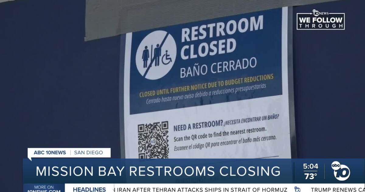 San Diego closes nearly half of Mission Bay Park's public restrooms