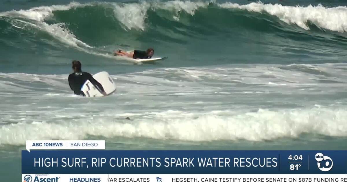 San Diego lifeguards warn of dangerous rip currents and high surf