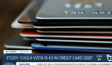 Chula Vista ranks second in the nation for credit card debt