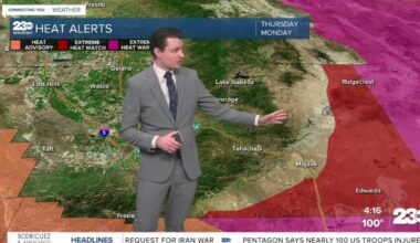 Around 100° in Bakersfield, hotter in eastern Kern