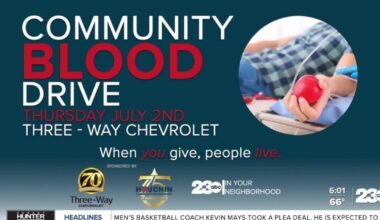 Blood drive at Three-Way Chevrolet tackles critical summer shortage