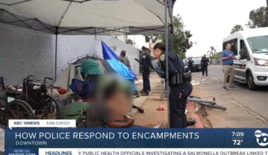 San Diego police tackle downtown homeless encampments