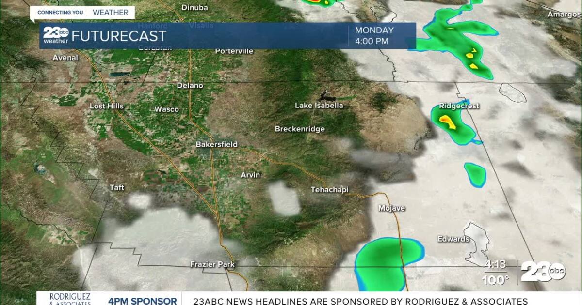 Monsoonal moisture lingers into Tuesday