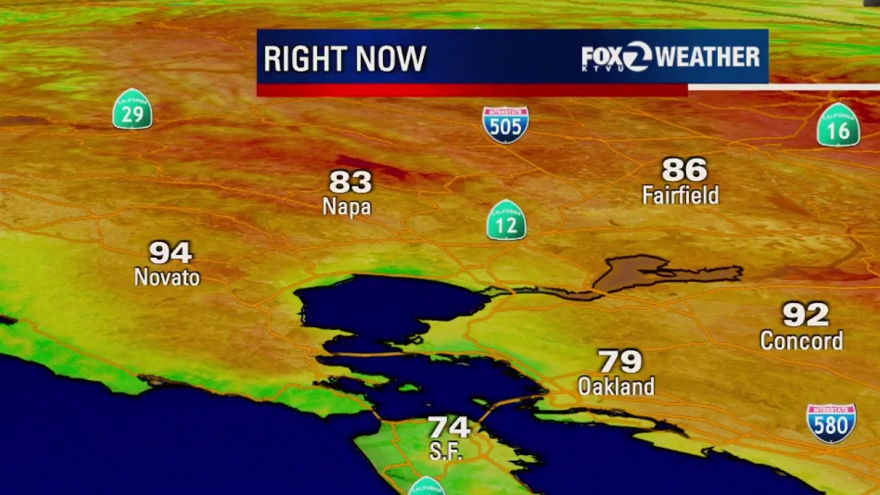 Temps rise across inland areas