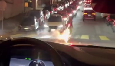 Waymo looking into vehicles driving over fireworks in San Francisco, including 1 that caught fire