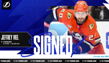 Lightning sign forward Jeffrey Viel to five-year contract