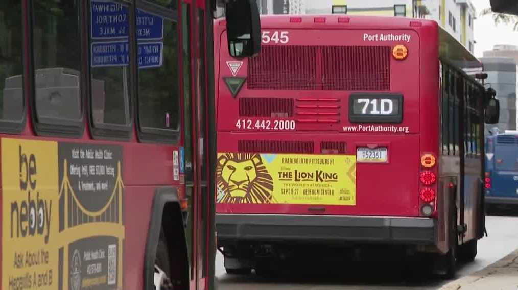 Red bus lanes to be installed in Pittsburgh's Oakland neighborhood Monday night